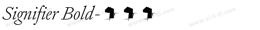 Signifier Bold字体转换